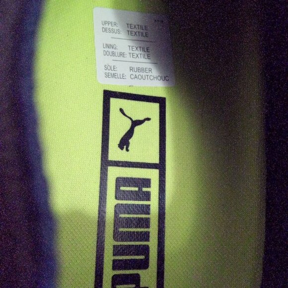 Puma Uprise Color Shift Black Lime-punch Lace Up Sneakers Men's Size US 9 EUR 42 - Picture 10 of 13